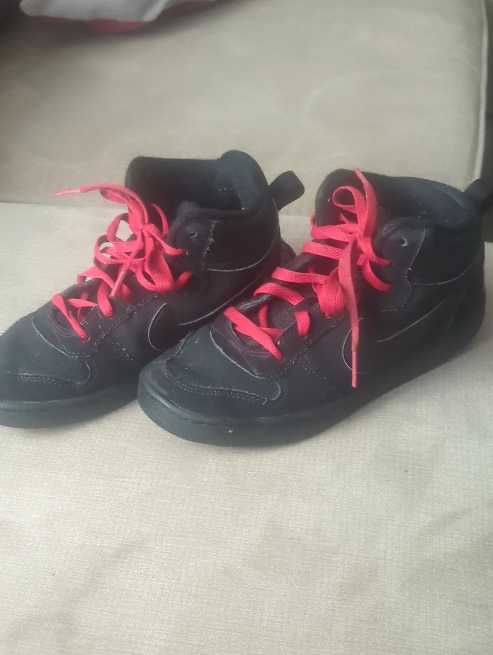 Kids Black High-Top Nikes